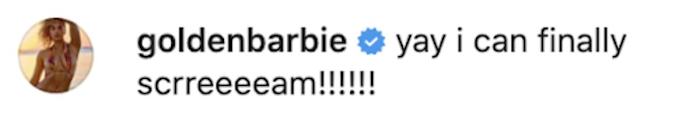 golden barbie comment